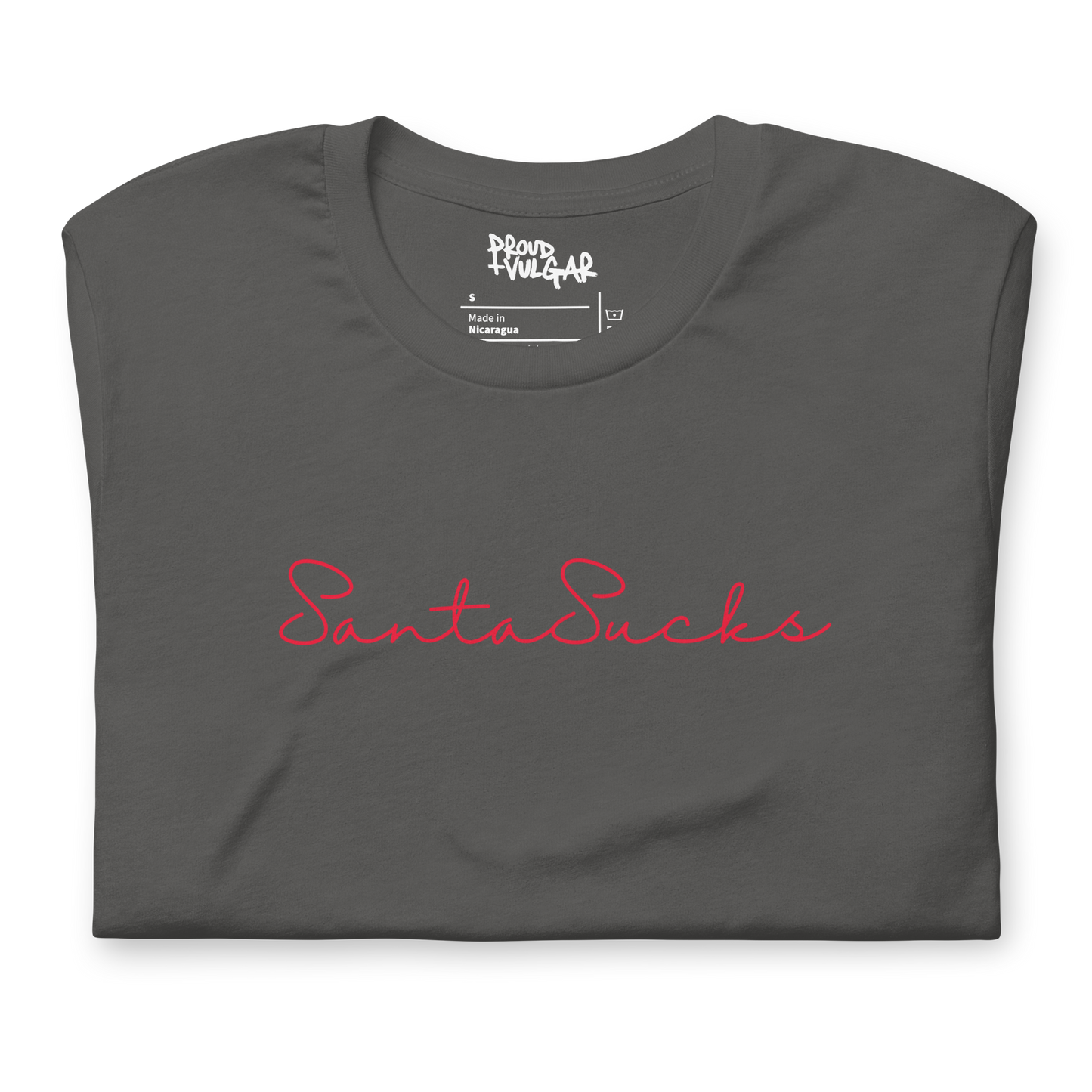 Santa Sucks Unisex T-Shirt - Red Print Edition