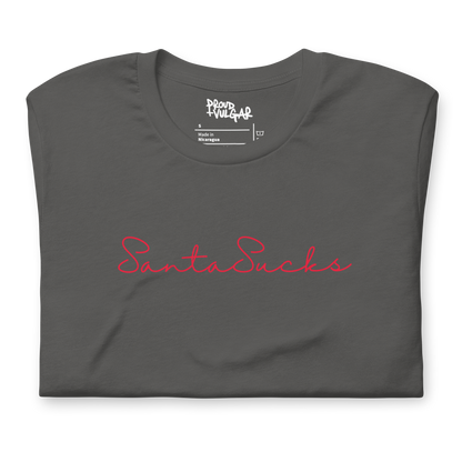 Santa Sucks Unisex T-Shirt - Red Print Edition