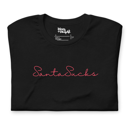 Santa Sucks Unisex T-Shirt - Red Print Edition