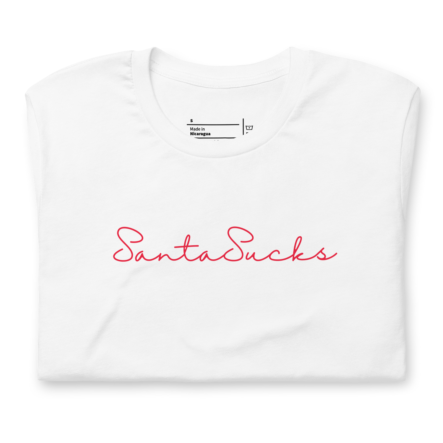 Santa Sucks Unisex T-Shirt - Red Print Edition