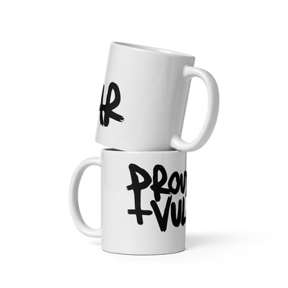 Proud and Vulgar Logo Glossy Mug