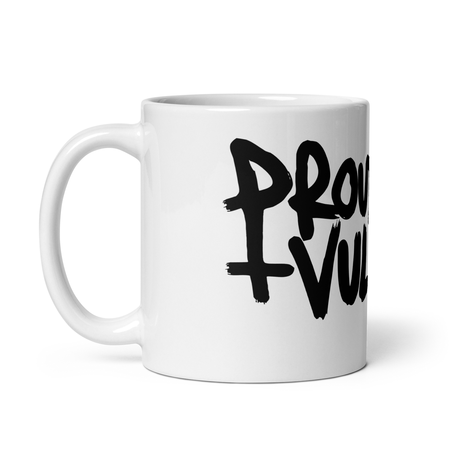 Proud and Vulgar Logo Glossy Mug