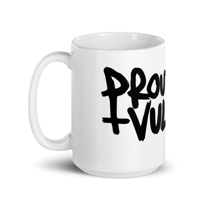 Proud and Vulgar Logo Glossy Mug