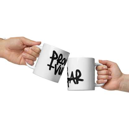 Proud and Vulgar Logo Glossy Mug