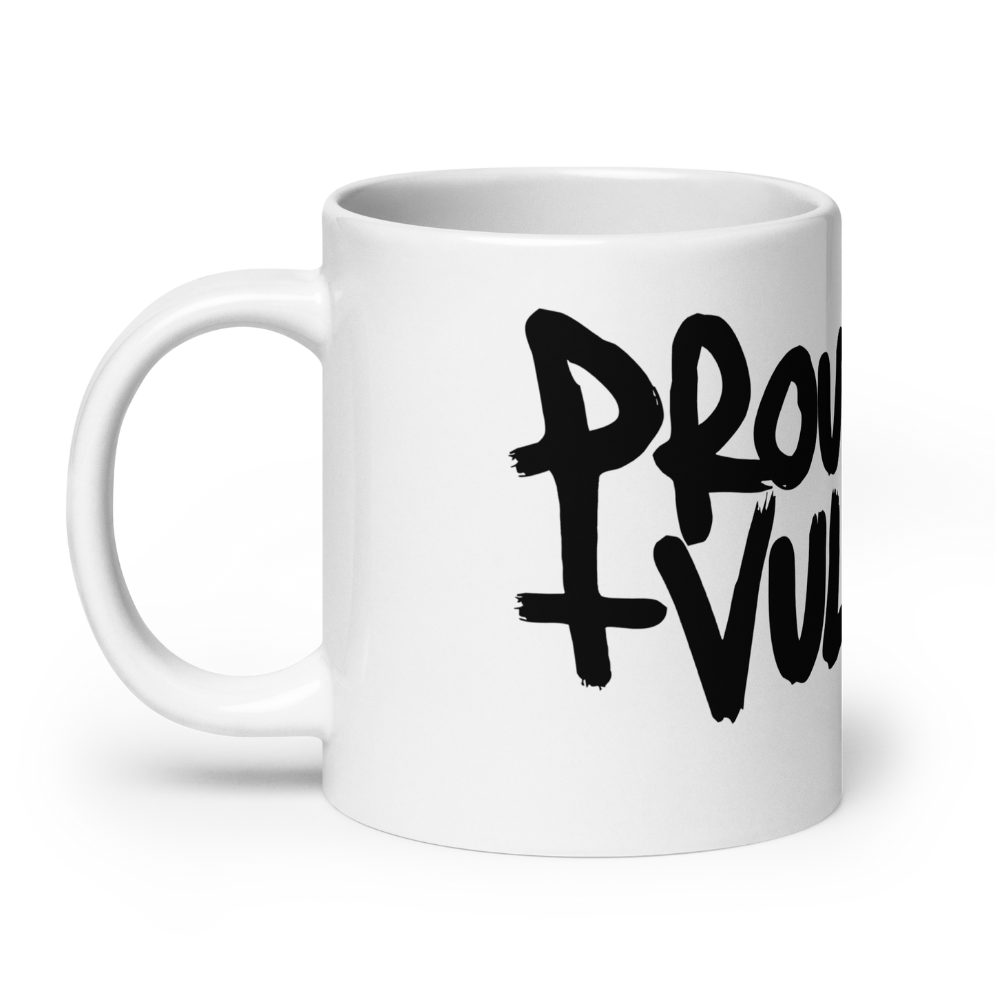 Proud and Vulgar Logo Glossy Mug